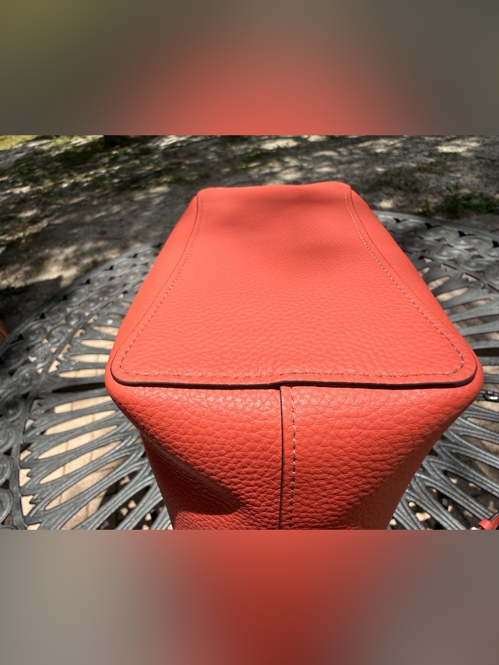 COACH Small Town Bucket Bag Leather Coral Pink 1011 - Picture 7 of 13